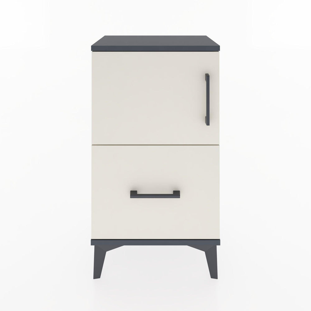 Woodntry Modüler Komodin Çekmece ve Kapaklı V2 44x30x68 cm Antrasit - Woodntry