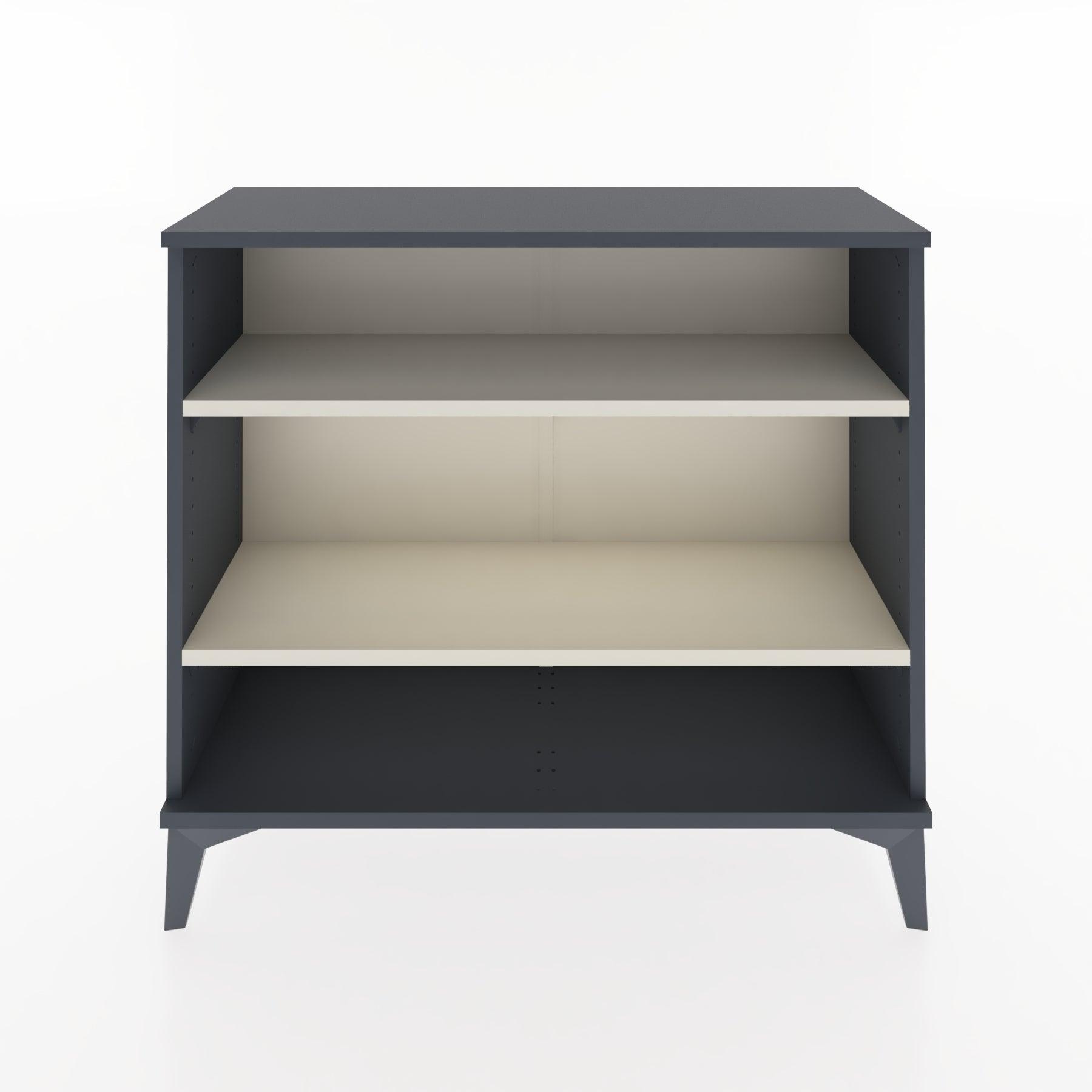 Woodntry Modüler Şifonyer İki Raflı 88x30x68 cm Antrasit - Woodntry
