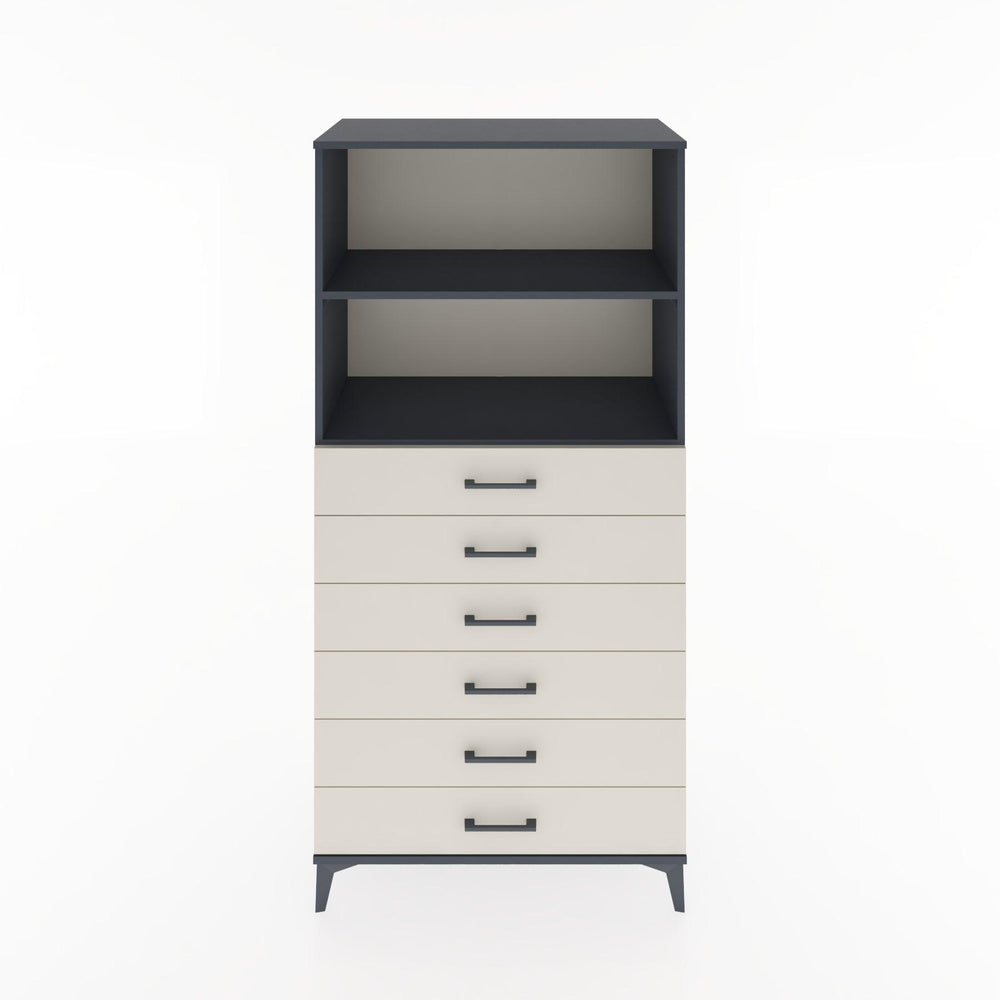 Woodntry Modular Cabinet Anthracite 88x44x170 cm with Drawers and Shelves CR34-2