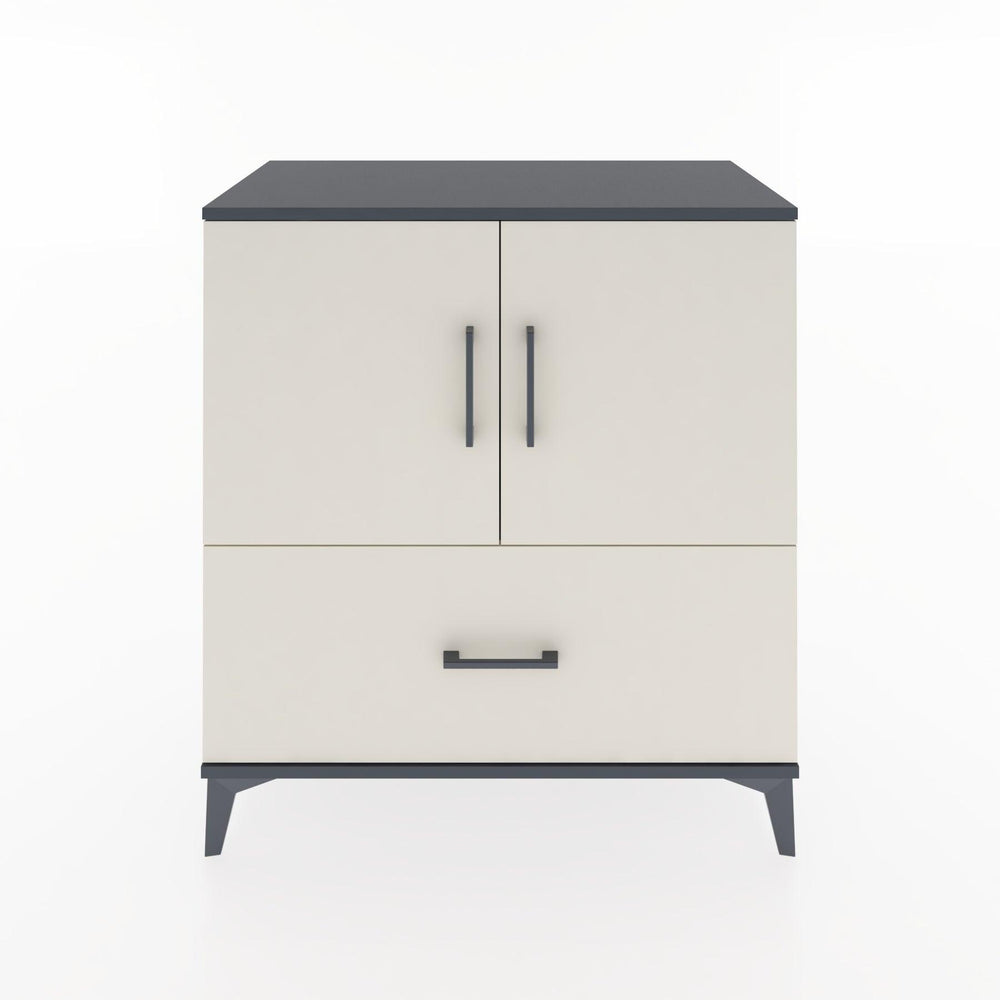 Woodntry Modüler Şifonyer Antrasit 88x44x84 cm Kapaklı ve Çekmeceli KC48-2