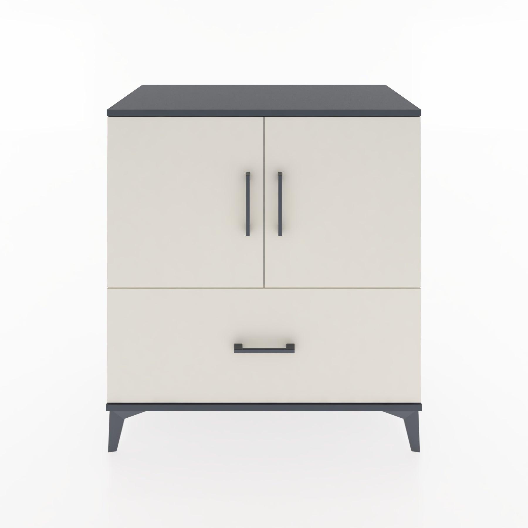 Woodntry Modular Dresser Anthracite 88x44x84 cm with Cover and Drawer KC48-2