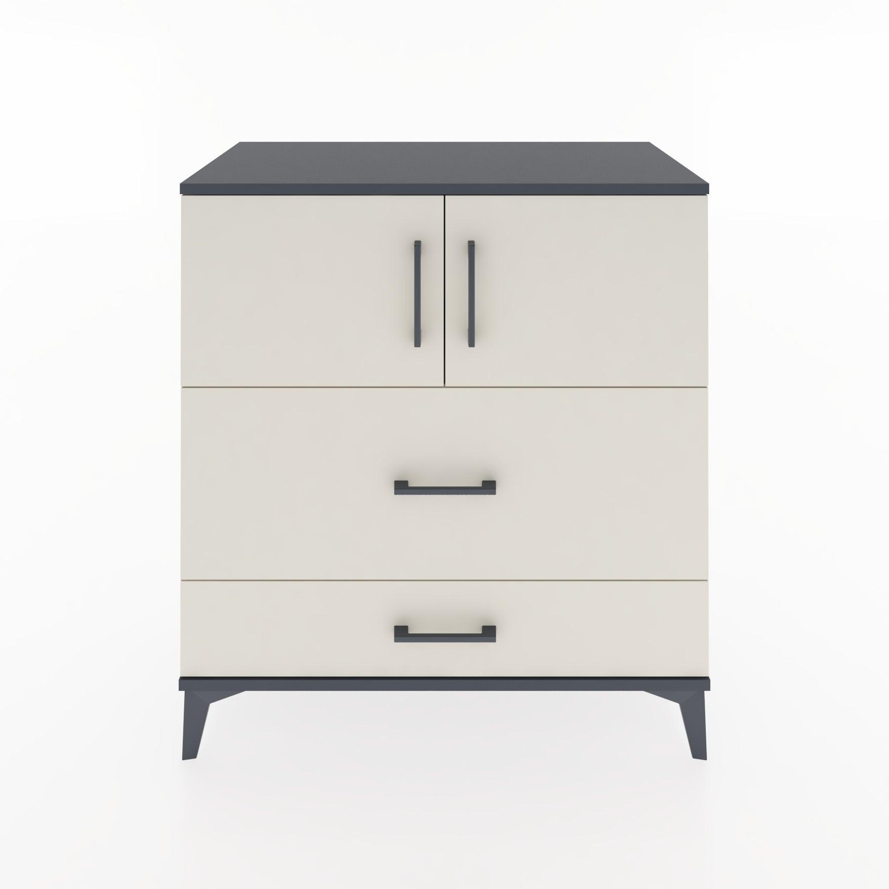 Woodntry Modular Dresser Anthracite 88x44x84 cm with Cover and Drawer KC114-2