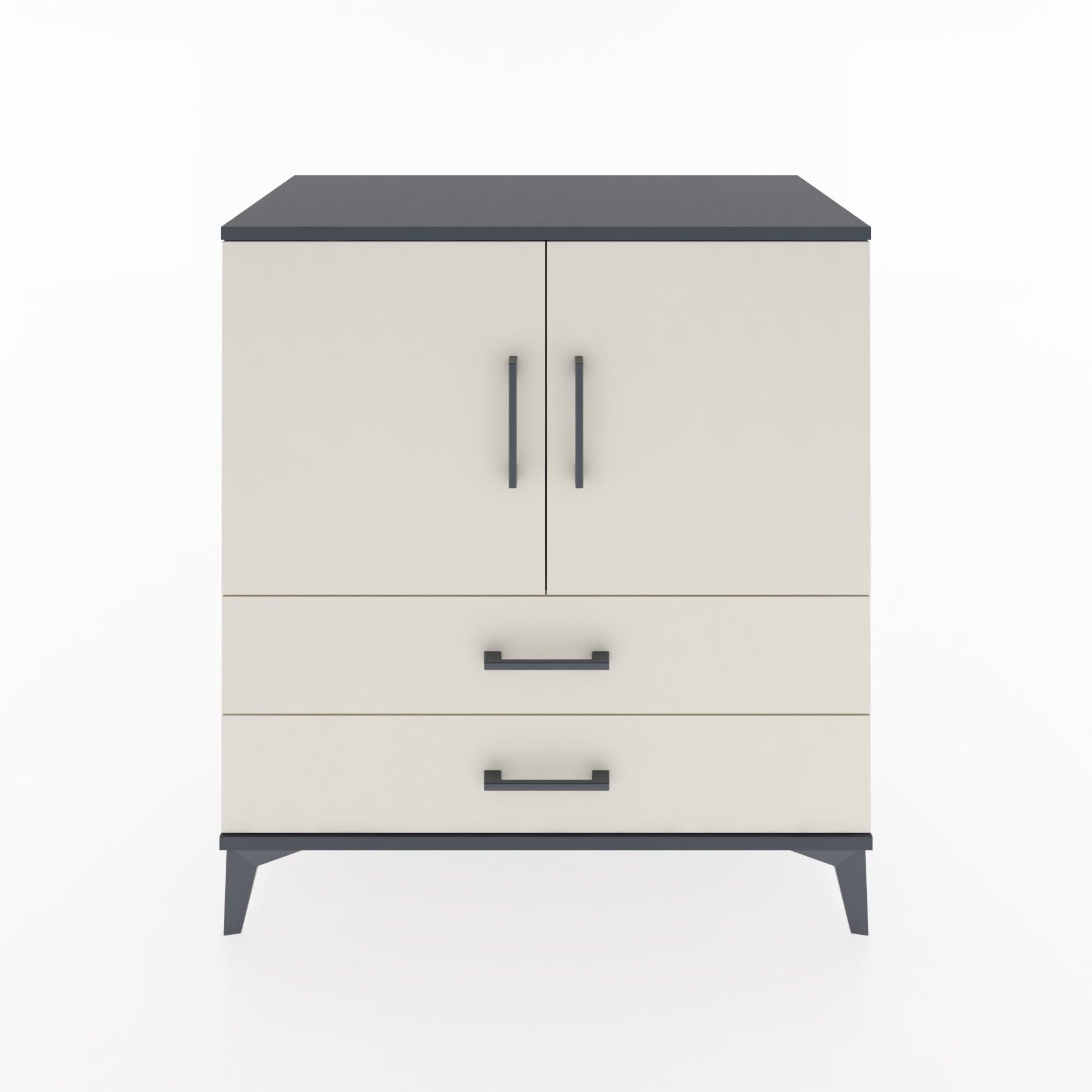 Woodntry Modular Dresser Anthracite 88x44x84 cm with Cover and Drawer KC24-2