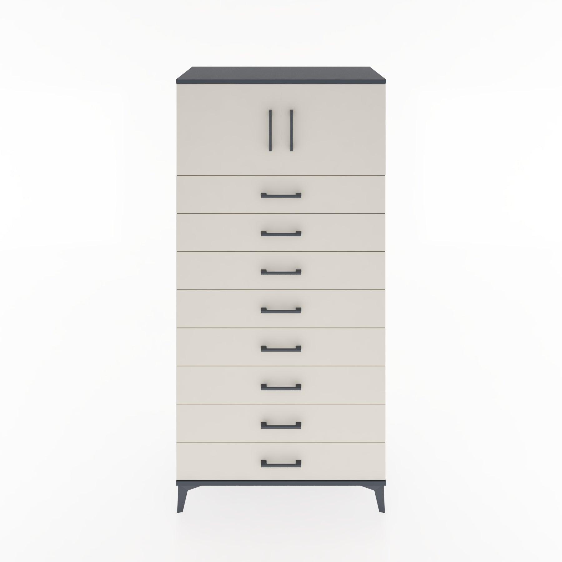 Woodntry Modular Cabinet Anthracite 88x44x170 cm with Doors and Drawers KC1-2
