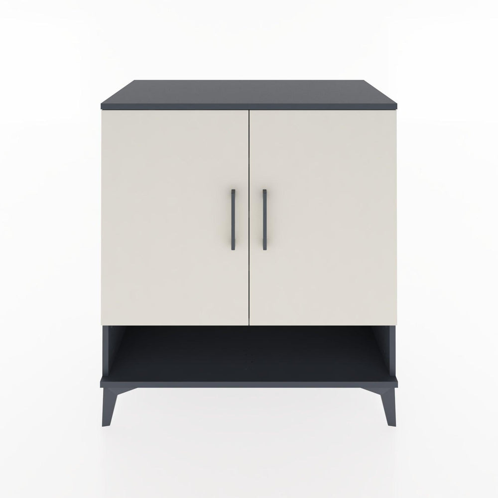 Woodntry Modüler Şifonyer Antrasit 88x44x84 cm Kapaklı ve Raflı KR74-2