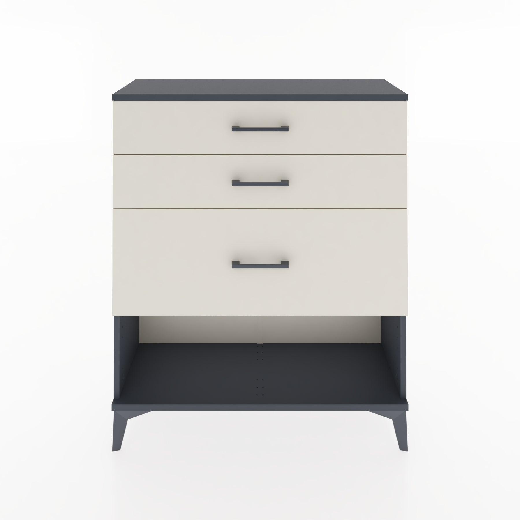 Woodntry Modular Dresser Anthracite 88x30x94 cm with Drawers and Shelves CR15-2
