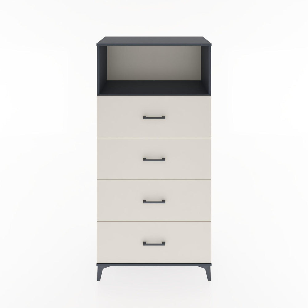 Woodntry Modüler Dolap Antrasit 88x44x170 cm Çekmeceli ve Raflı CR53-2