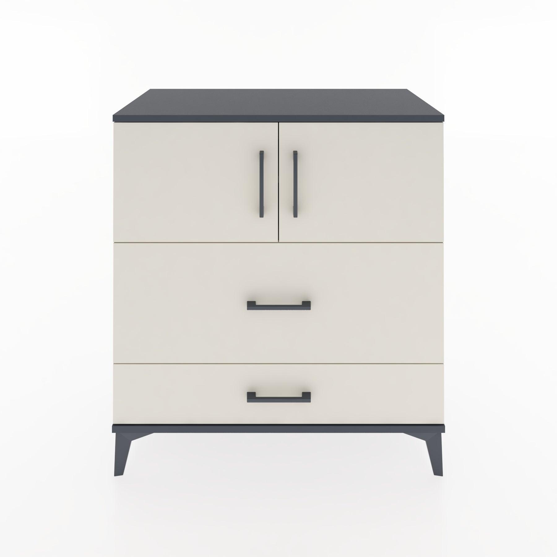 Woodntry Modular Dresser Anthracite 88x44x84 cm with Cover and Drawer KC113-2