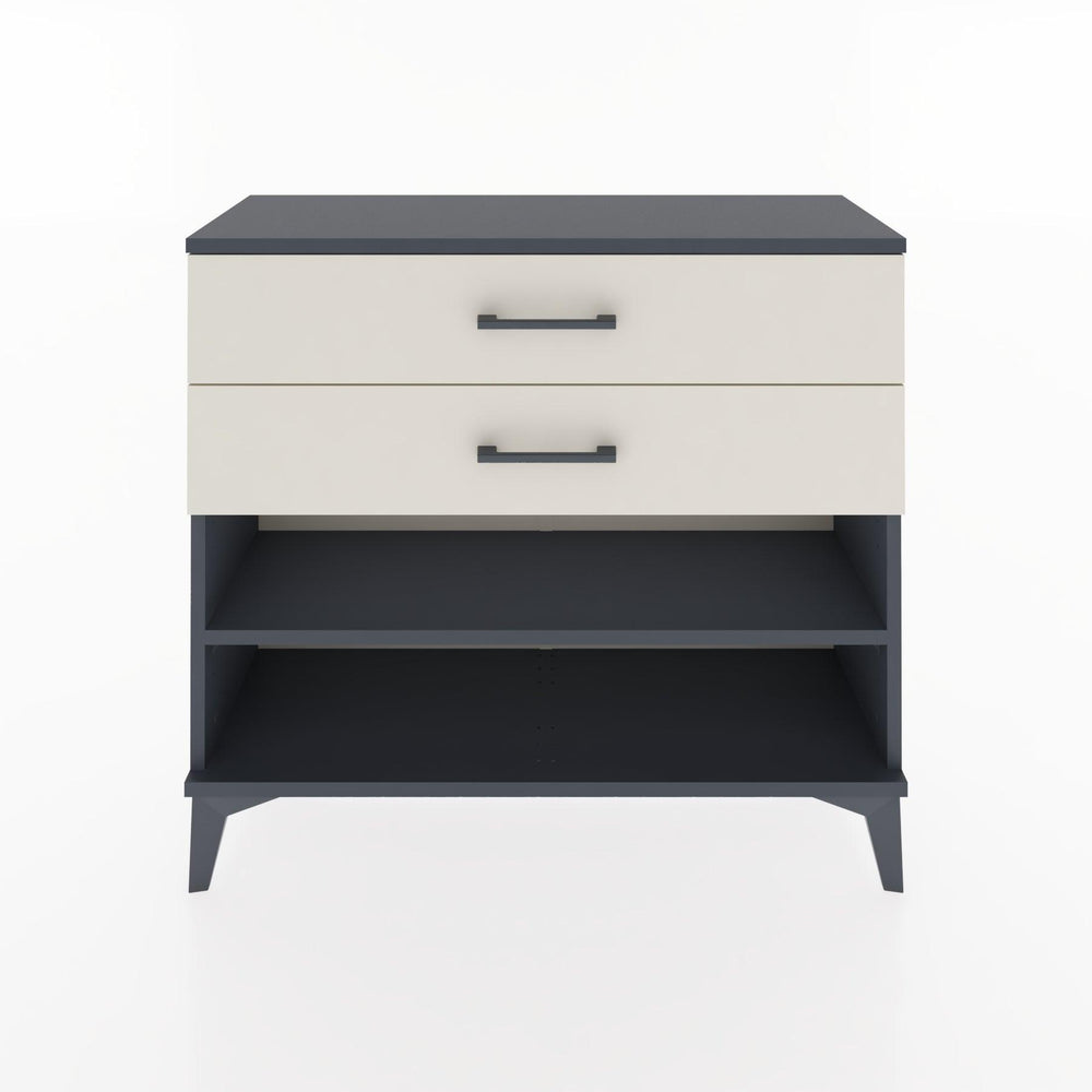 Woodntry Modüler Şifonyer İki Çekmeceli V1 88x30x68 cm Antrasit - Woodntry