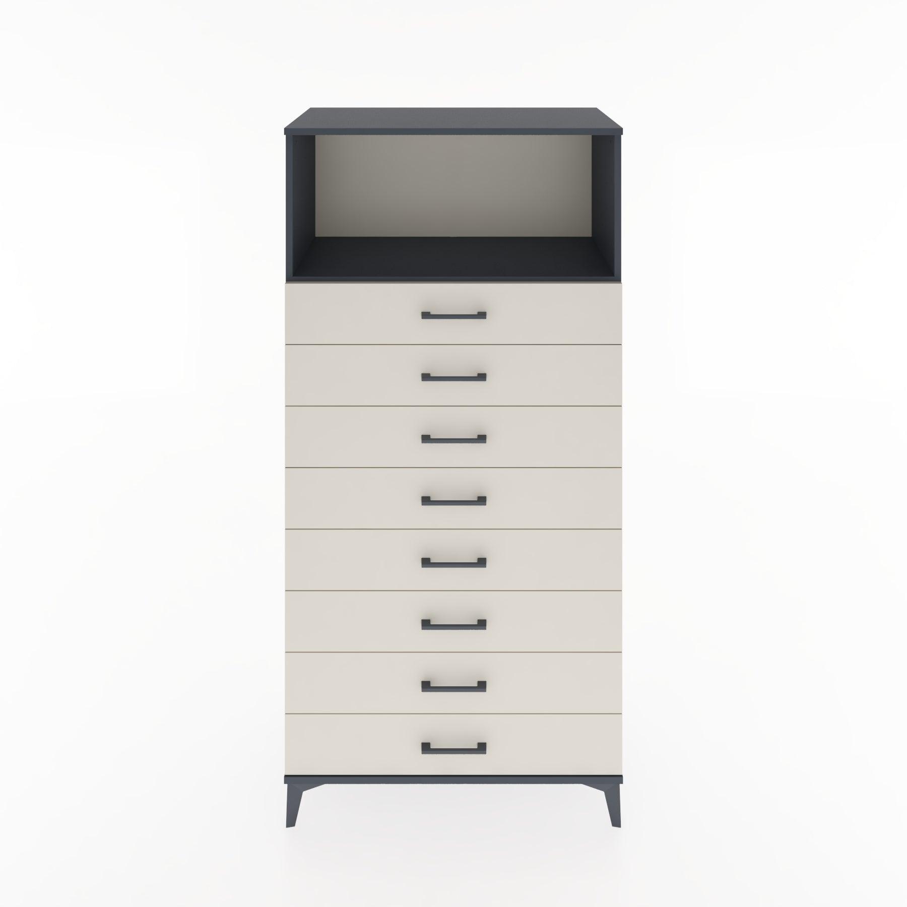 Woodntry Modular Cabinet Anthracite 88x44x170 cm with Drawers and Shelves CR32-2