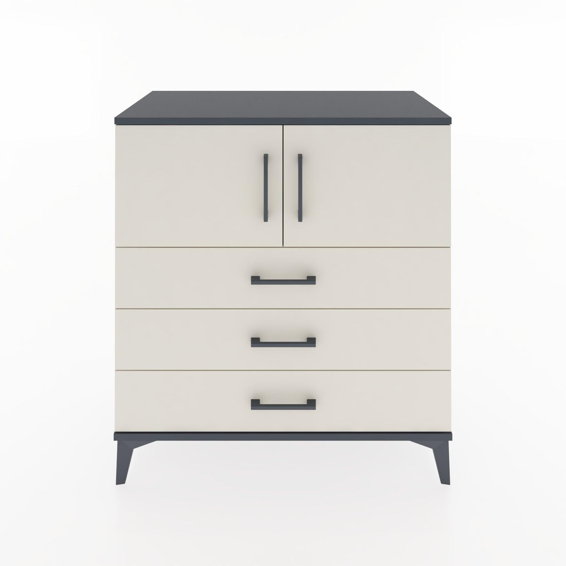 Woodntry Modular Dresser Anthracite 88x44x84 cm with Cover and Drawer KC98-2