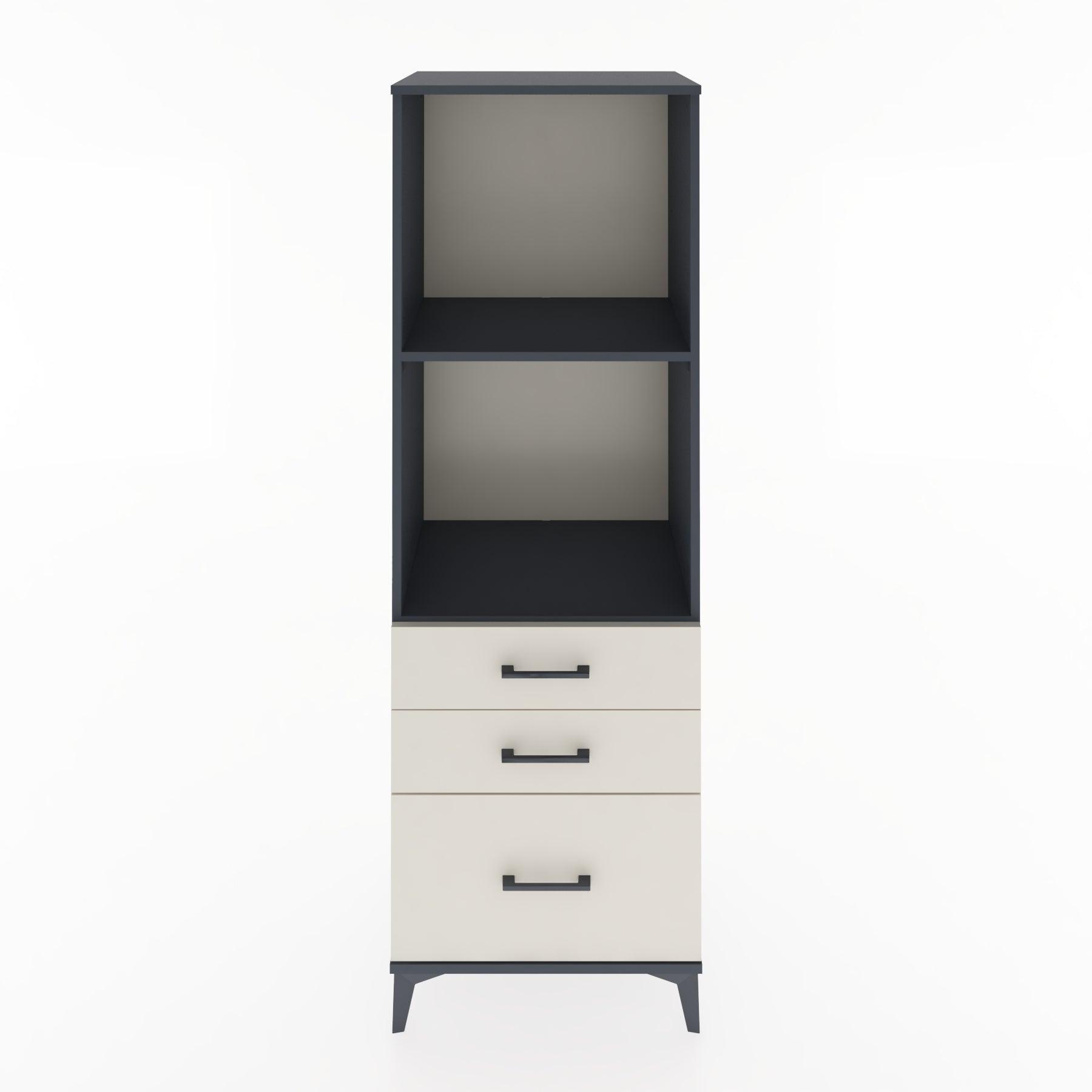 Woodntry Modular Cabinet Anthracite 60x44x170 cm with Drawers and Shelves CR42-2