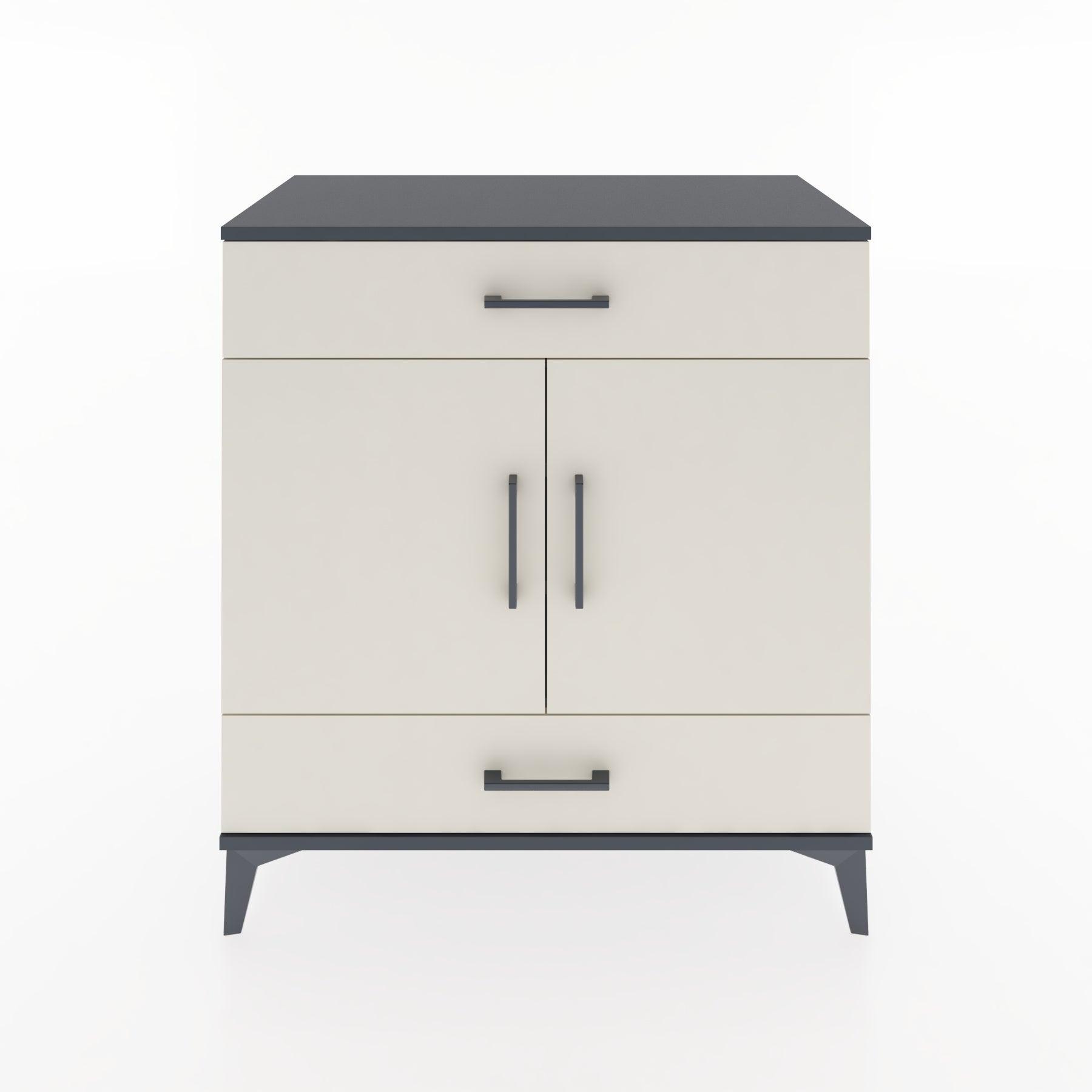 Woodntry Modular Dresser Anthracite 88x44x84 cm with Cover and Drawer KC58-2