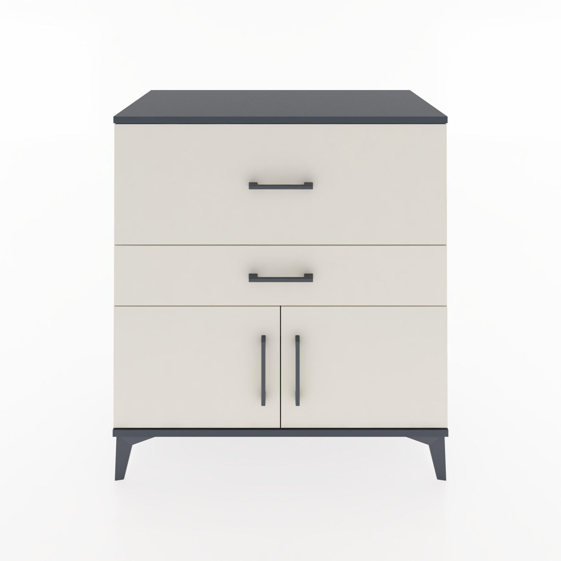 Woodntry Modular Dresser Anthracite 88x44x84 cm with Cover and Drawer KC106-2