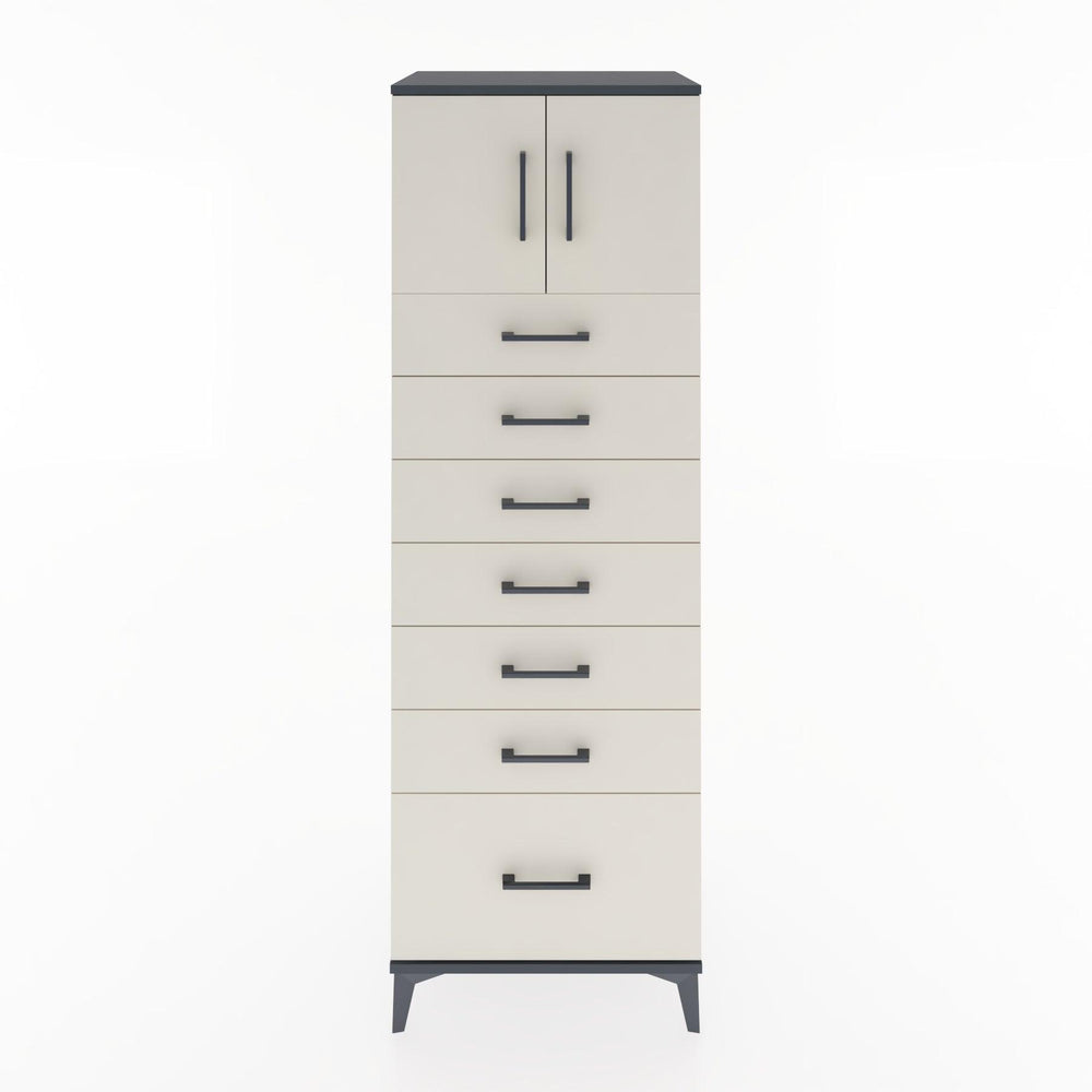 Woodntry Modular Cabinet Anthracite 60x44x170 cm with Doors and Drawers KC10-2