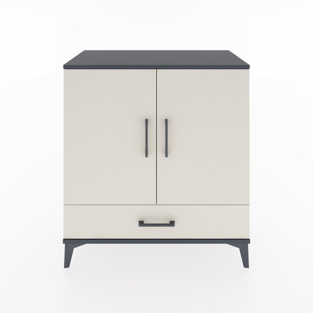 Woodntry Modüler Şifonyer Antrasit 88x44x84 cm Kapaklı ve Çekmeceli KC73-2