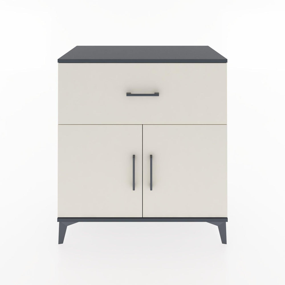 Woodntry Modüler Şifonyer Antrasit 88x44x84 cm Kapaklı ve Çekmeceli KC51-2