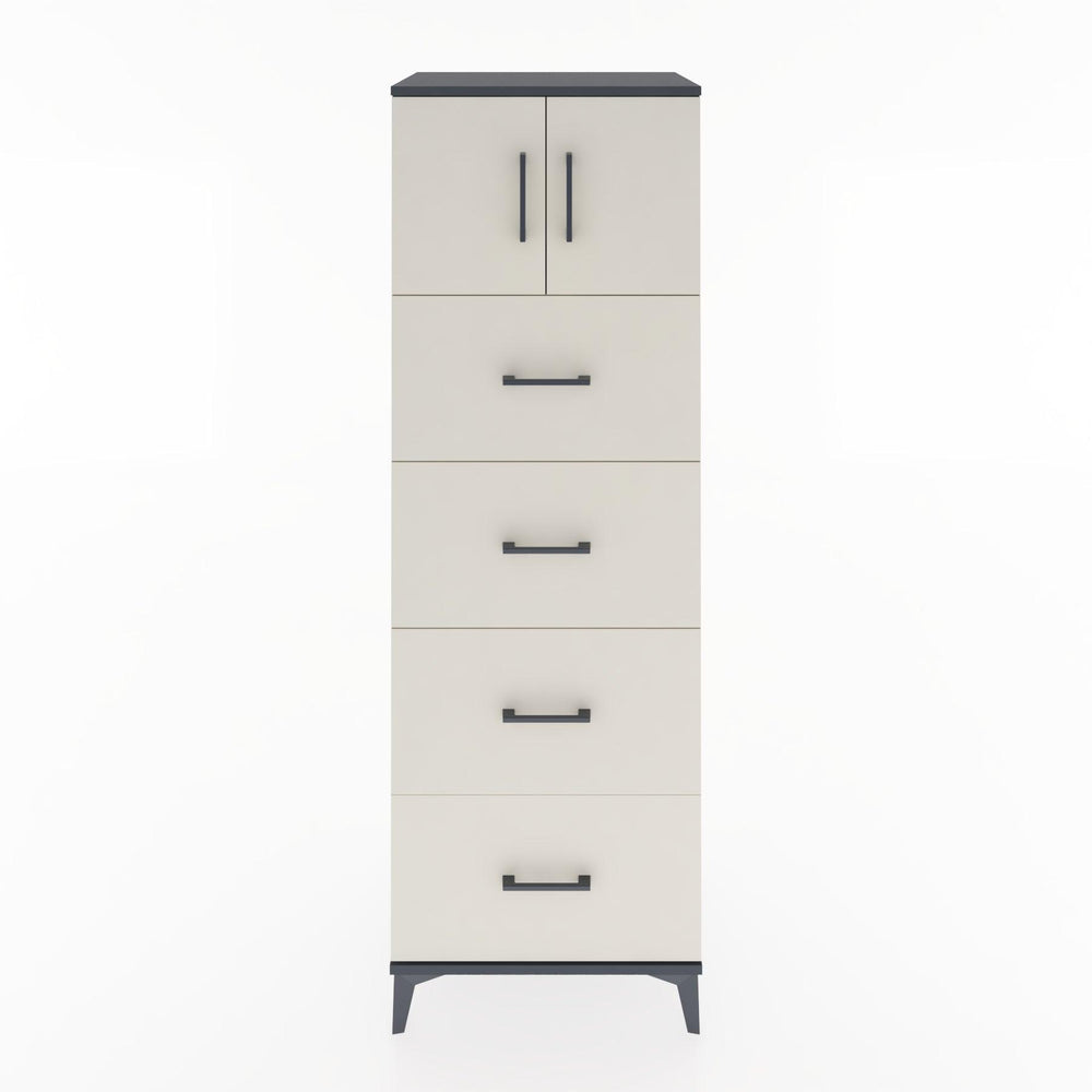 Woodntry Modular Cabinet Anthracite 60x44x170 cm with Doors and Drawers KC25-2