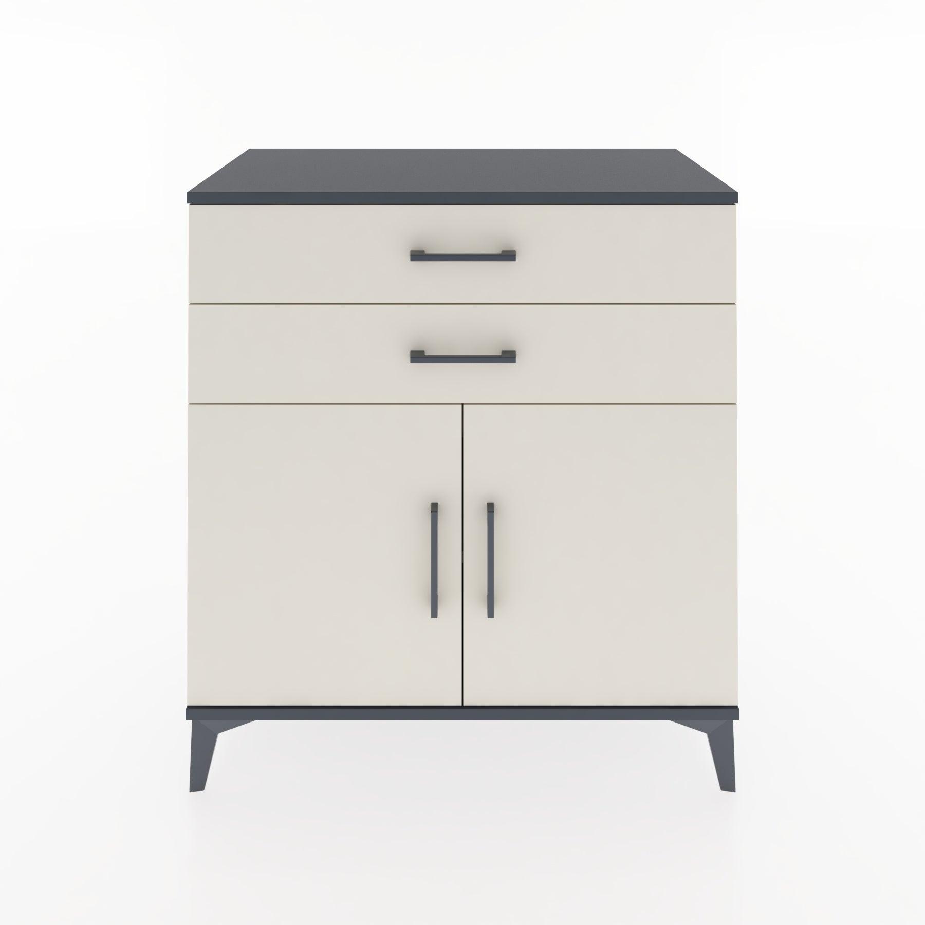 Woodntry Modular Dresser Anthracite 88x44x84 cm with Cover and Drawer KC32-2