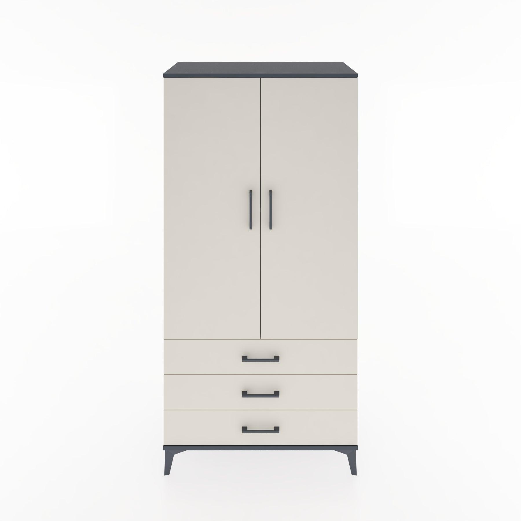 Woodntry Modular Cabinet Anthracite 88x44x170 cm with Doors and Drawers KC6-2