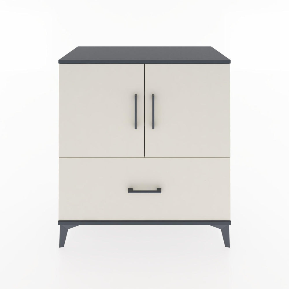 Woodntry Modüler Şifonyer Antrasit 88x44x84 cm Kapaklı ve Çekmeceli KC46-2