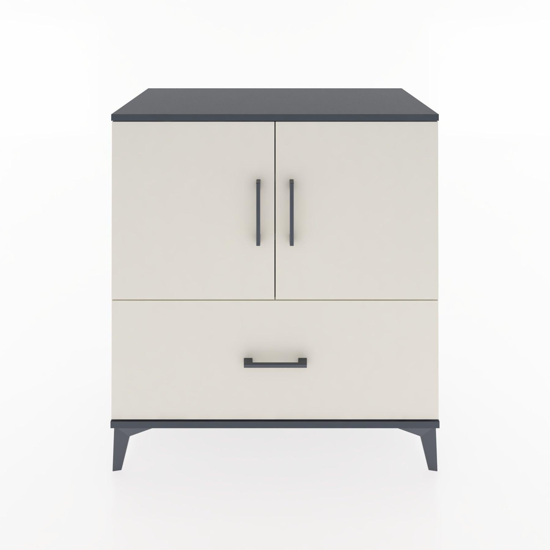 Woodntry Modular Dresser Anthracite 88x44x84 cm with Cover and Drawer KC46-2