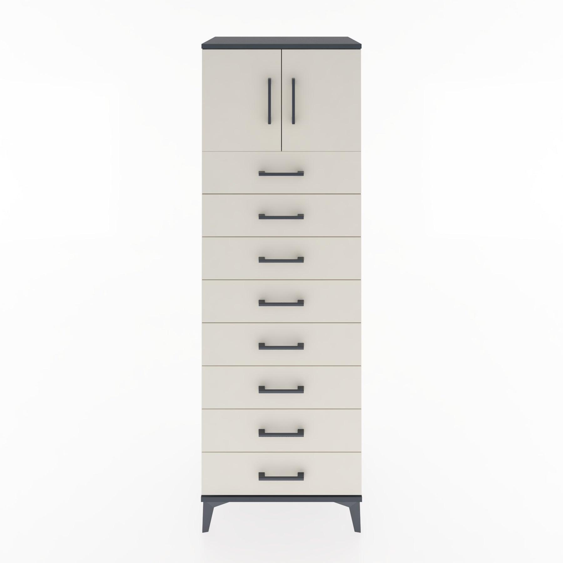Woodntry Modular Cabinet Anthracite 60x44x170 cm with Doors and Drawers KC1-2