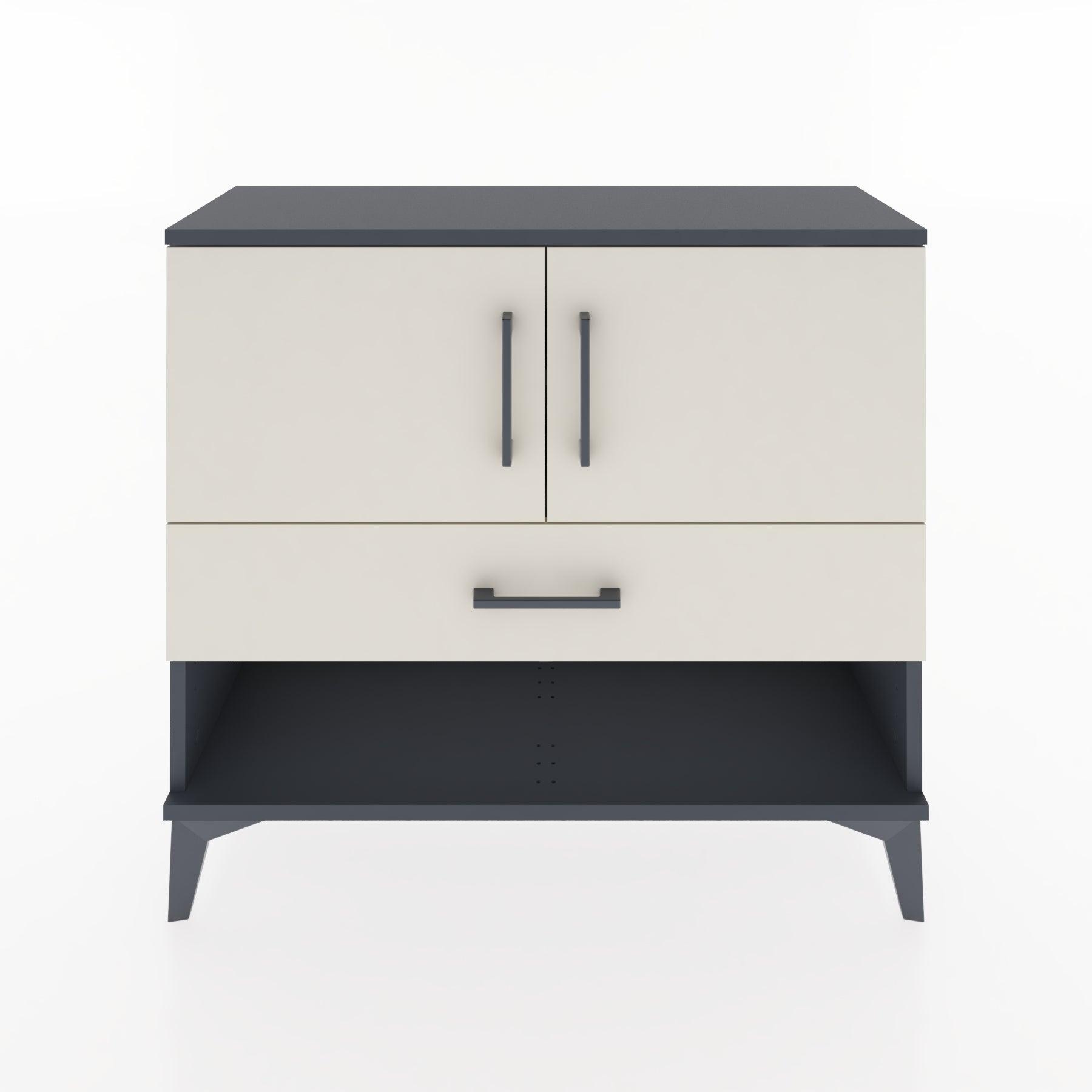 Woodntry Modüler Şifonyer Kapak ve Çekmeceli V4 88x30x68 cm Antrasit - Woodntry
