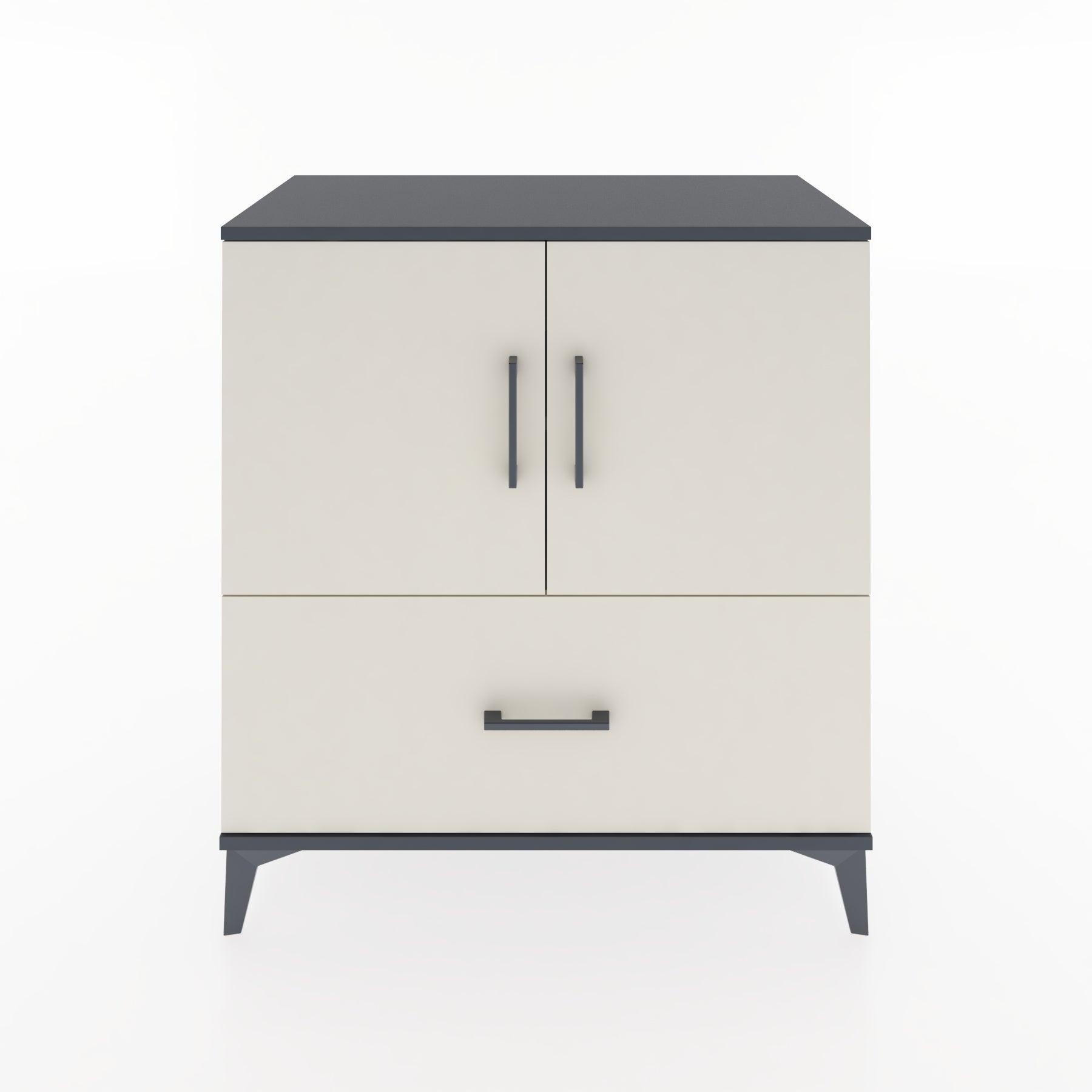 Woodntry Modular Dresser Anthracite 88x44x84 cm with Cover and Drawer KC47-2