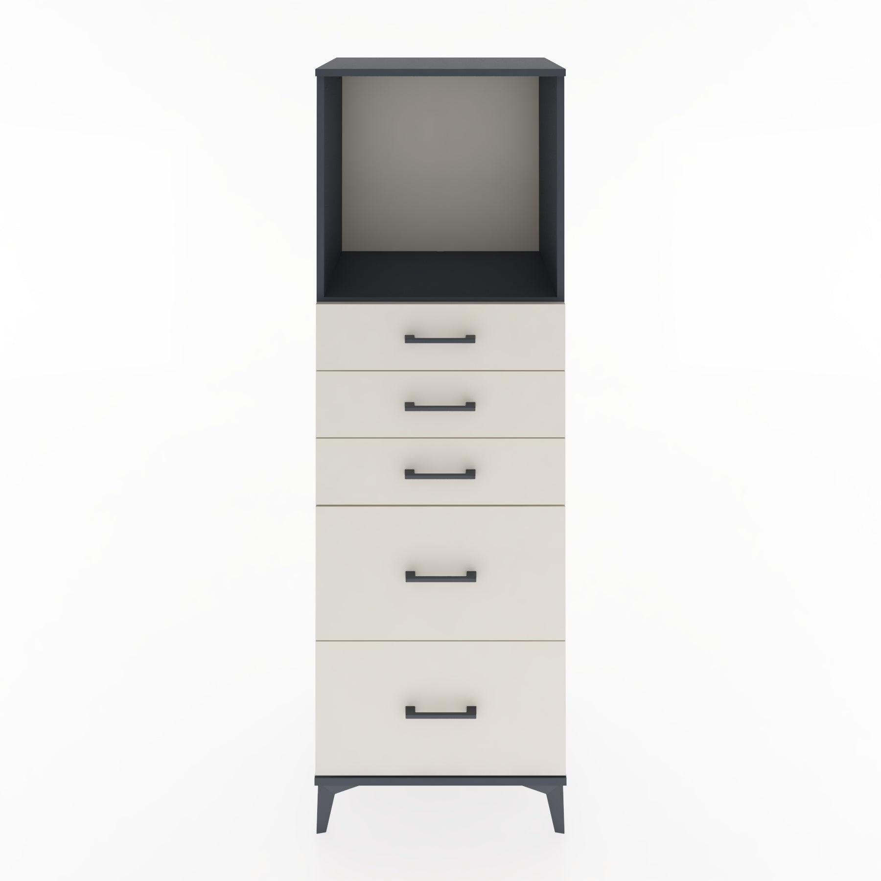 Woodntry Modular Cabinet Anthracite 60x44x170 cm with Drawers and Shelves CR45-2