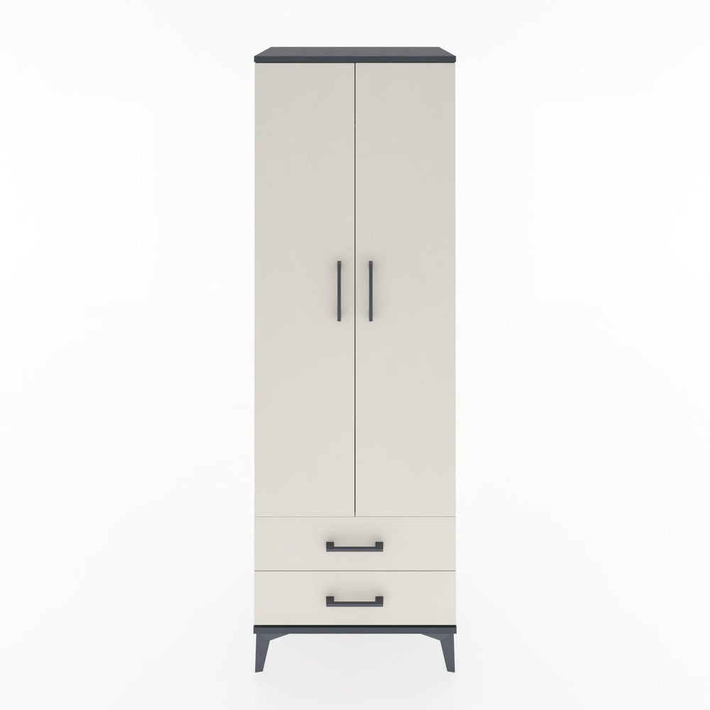 Woodntry Modüler Dolap Antrasit 60x44x170 cm Kapaklı ve Çekmeceli KC29-2