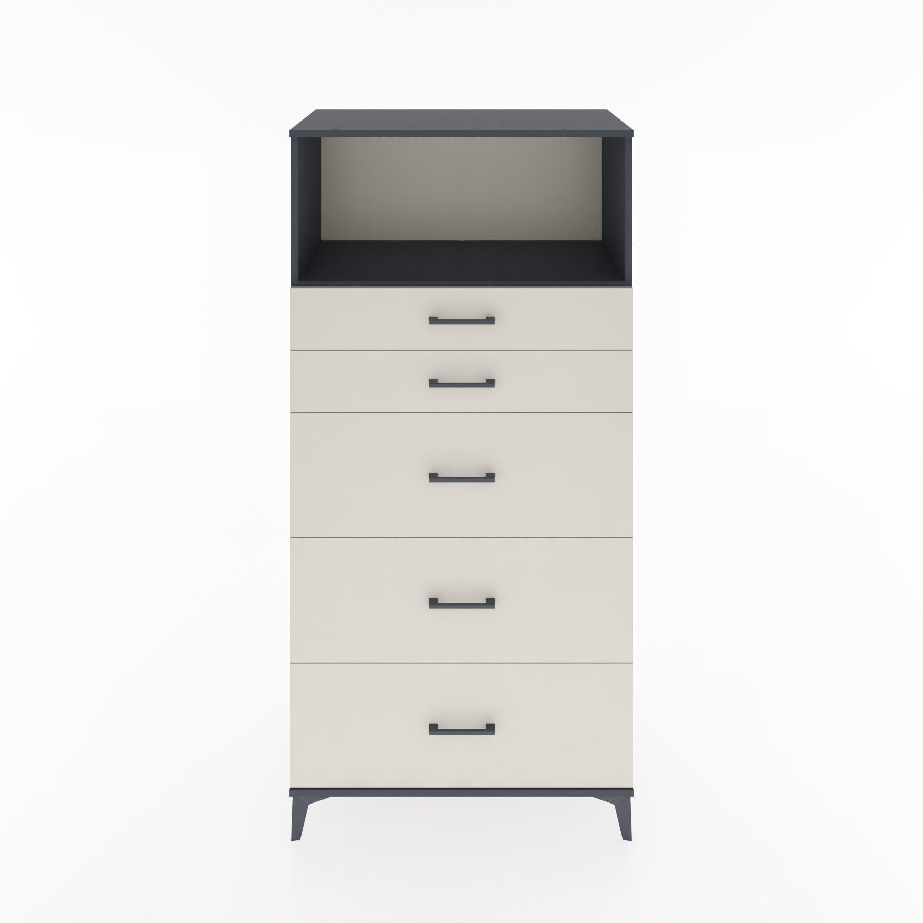 Woodntry Modular Cabinet Anthracite 88x44x170 cm with Drawers and Shelves CR50-2