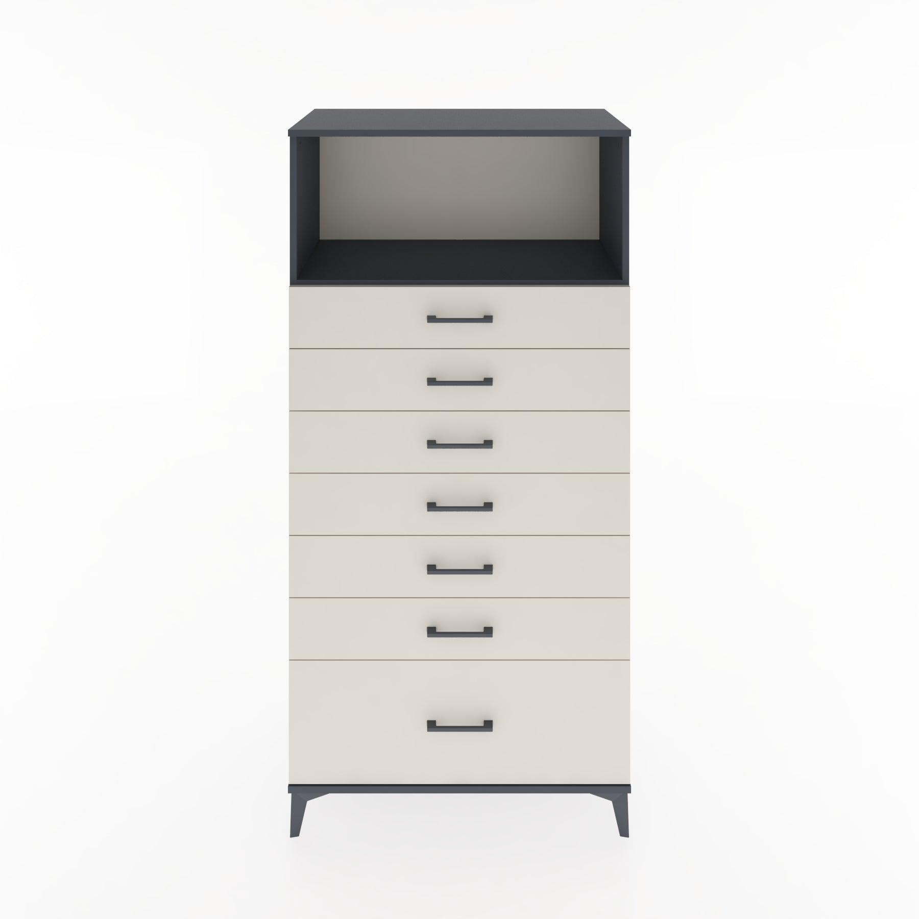 Woodntry Modular Cabinet Anthracite 88x44x170 cm with Drawers and Shelves CR38-2
