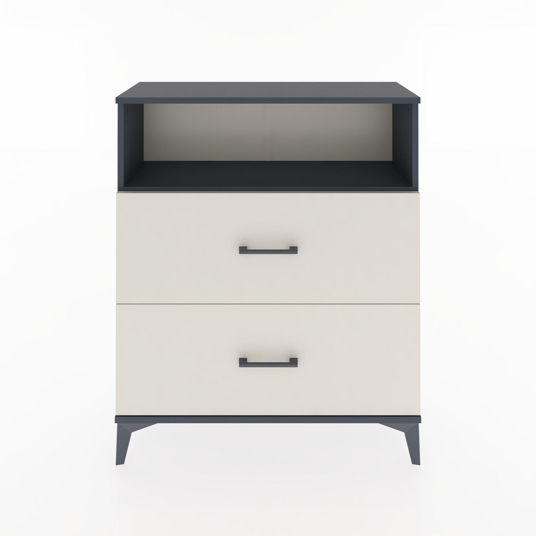 Woodntry Modular Dresser Anthracite 88x30x94 cm with Drawers and Shelves CR16-2