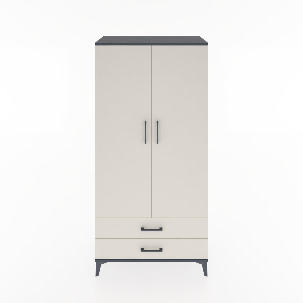 Woodntry Modüler Dolap Antrasit 88x44x170 cm Kapaklı ve Çekmeceli KC7-2