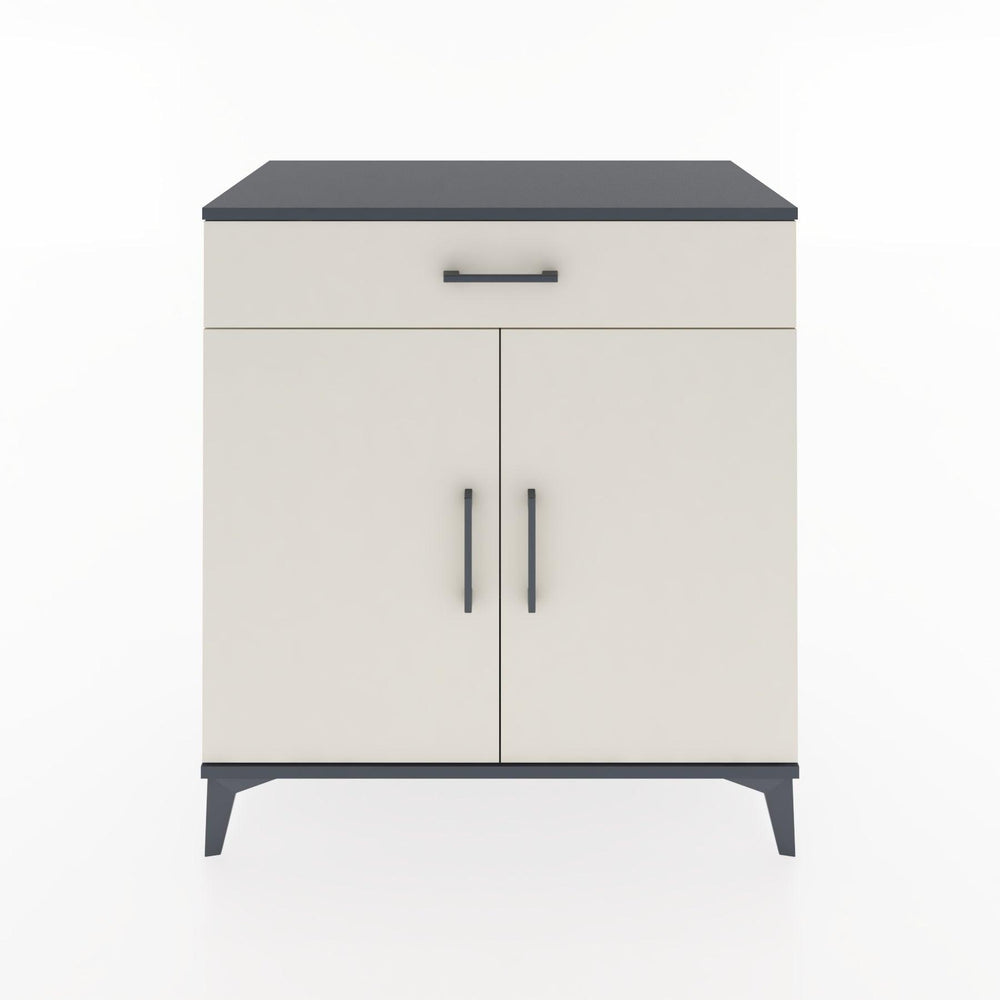 Woodntry Modüler Şifonyer Antrasit 88x44x84 cm Kapaklı ve Çekmeceli KC81-2