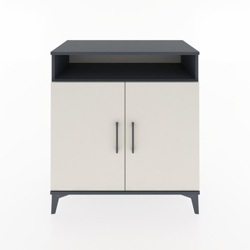 Woodntry Modüler Şifonyer Antrasit 88x44x84 cm Kapaklı ve Raflı KR84-2