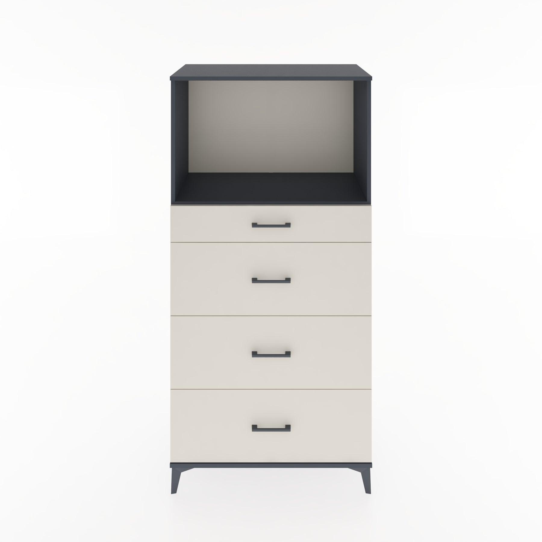 Woodntry Modular Cabinet Anthracite 88x44x170 cm with Drawers and Shelves CR51-2