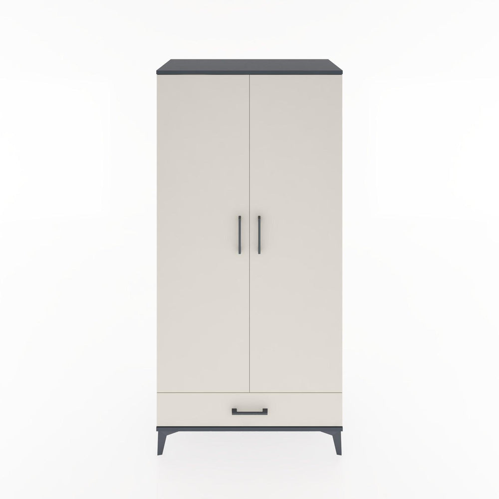 Woodntry Modüler Dolap Antrasit 88x44x170 cm Kapaklı ve Çekmeceli KC8-2