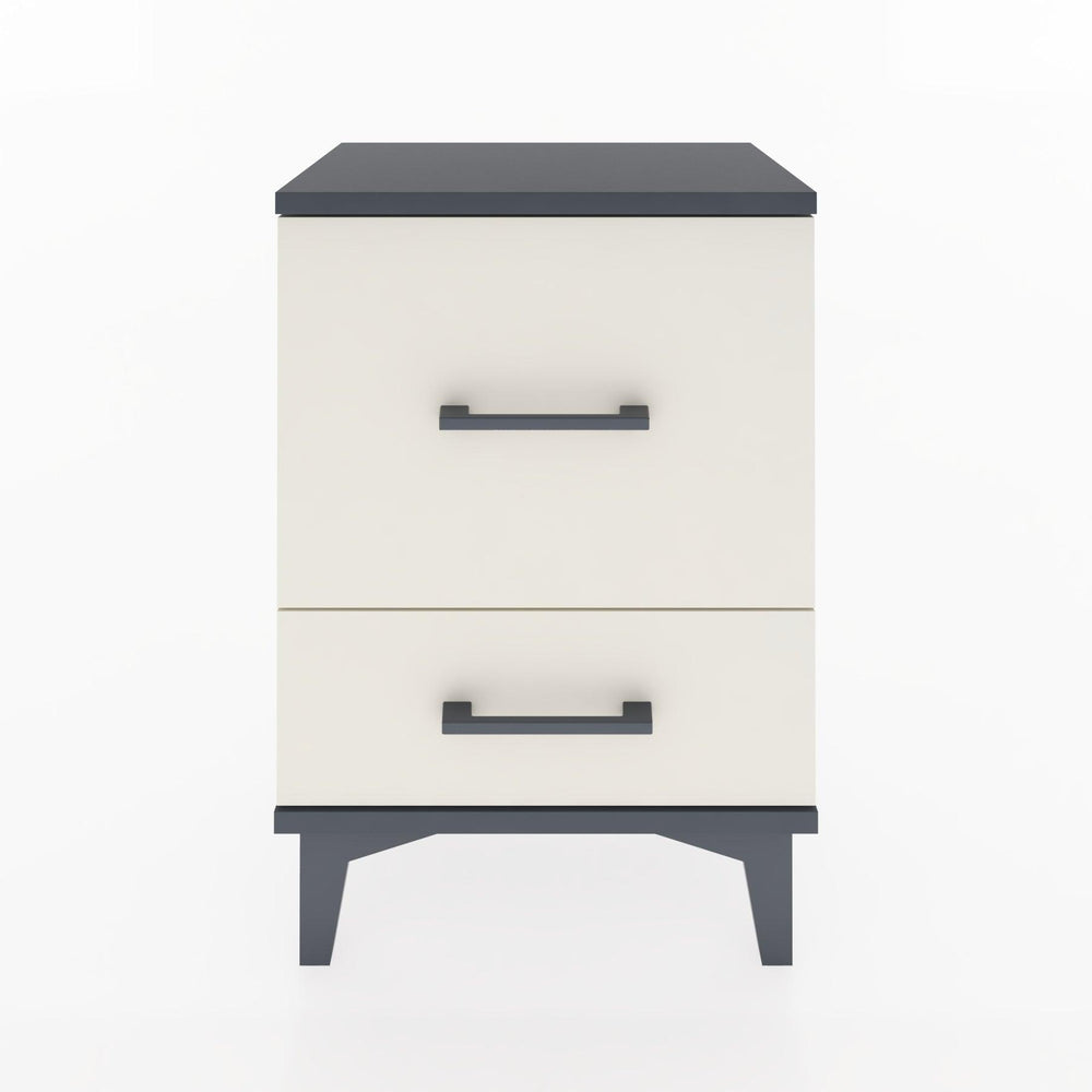 Woodntry Modüler Komodin Büyük ve Küçük Çekmece 44x30x52 cm Antrasit - Woodntry