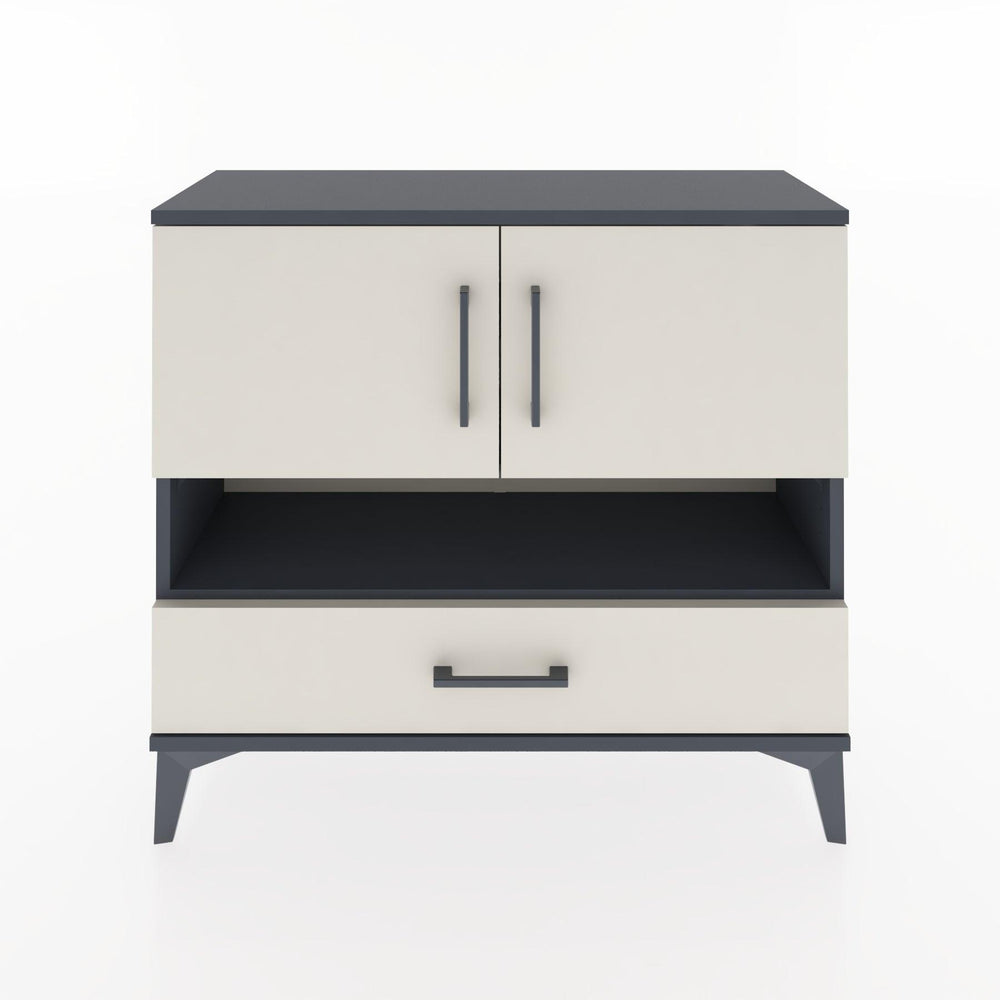 Woodntry Modüler Şifonyer İki Kapaklı T1 88x30x94 cm Antrasit - Woodntry