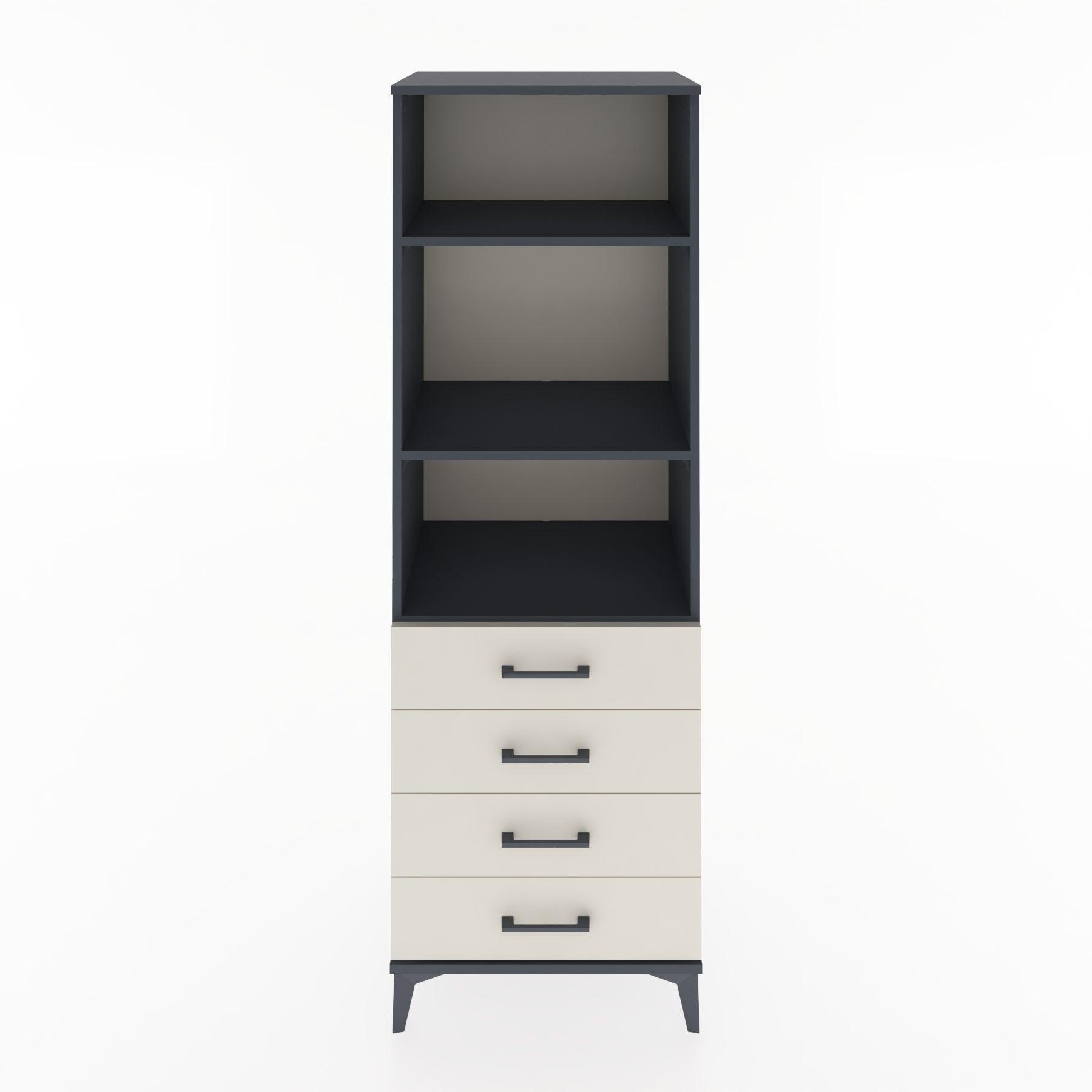 Woodntry Modular Cabinet Anthracite 60x44x170 cm with Drawers and Shelves CR36-2