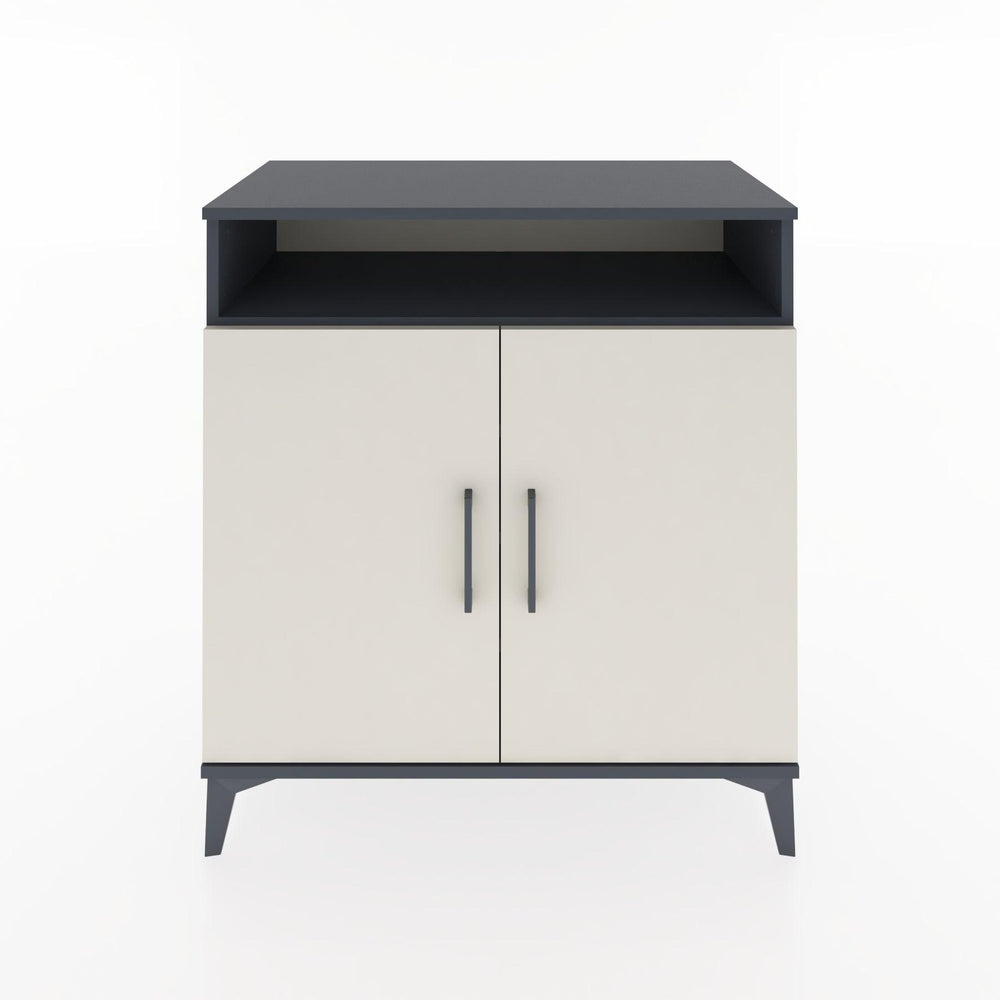 Woodntry Modüler Şifonyer Antrasit 88x44x84 cm Kapaklı ve Raflı KR82-2