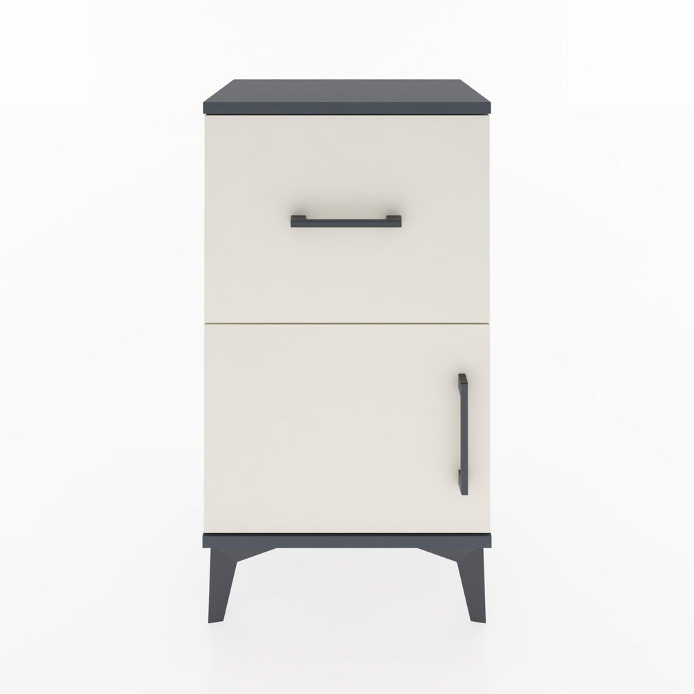 Woodntry Modüler Komodin Çekmece ve Kapaklı V1 44x30x68 cm Antrasit - Woodntry