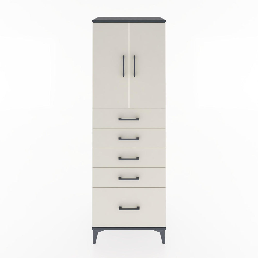 Woodntry Modular Cabinet Anthracite 60x44x170 cm with Doors and Drawers KC12-2
