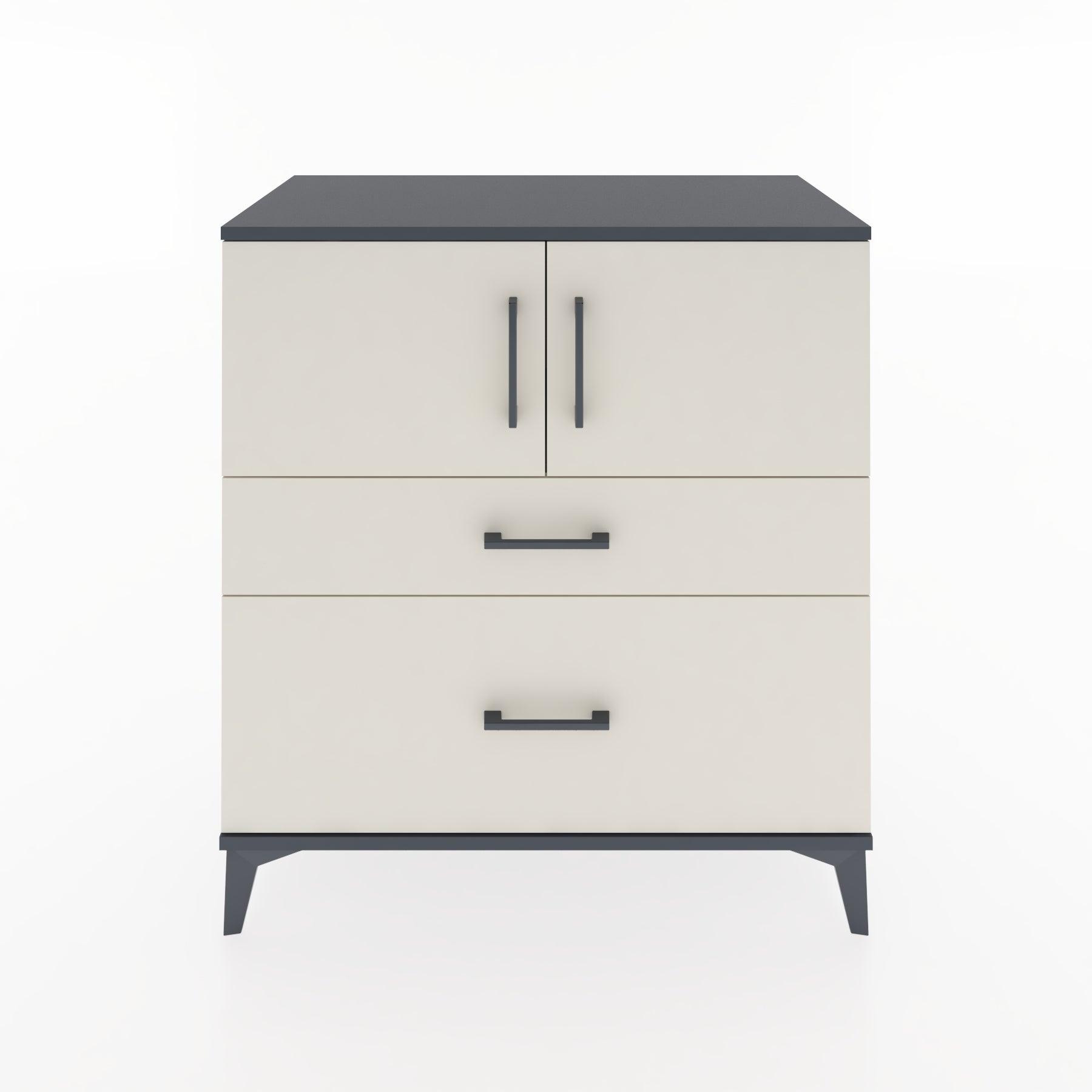 Woodntry Modular Dresser Anthracite 88x44x84 cm with Cover and Drawer KC110-2