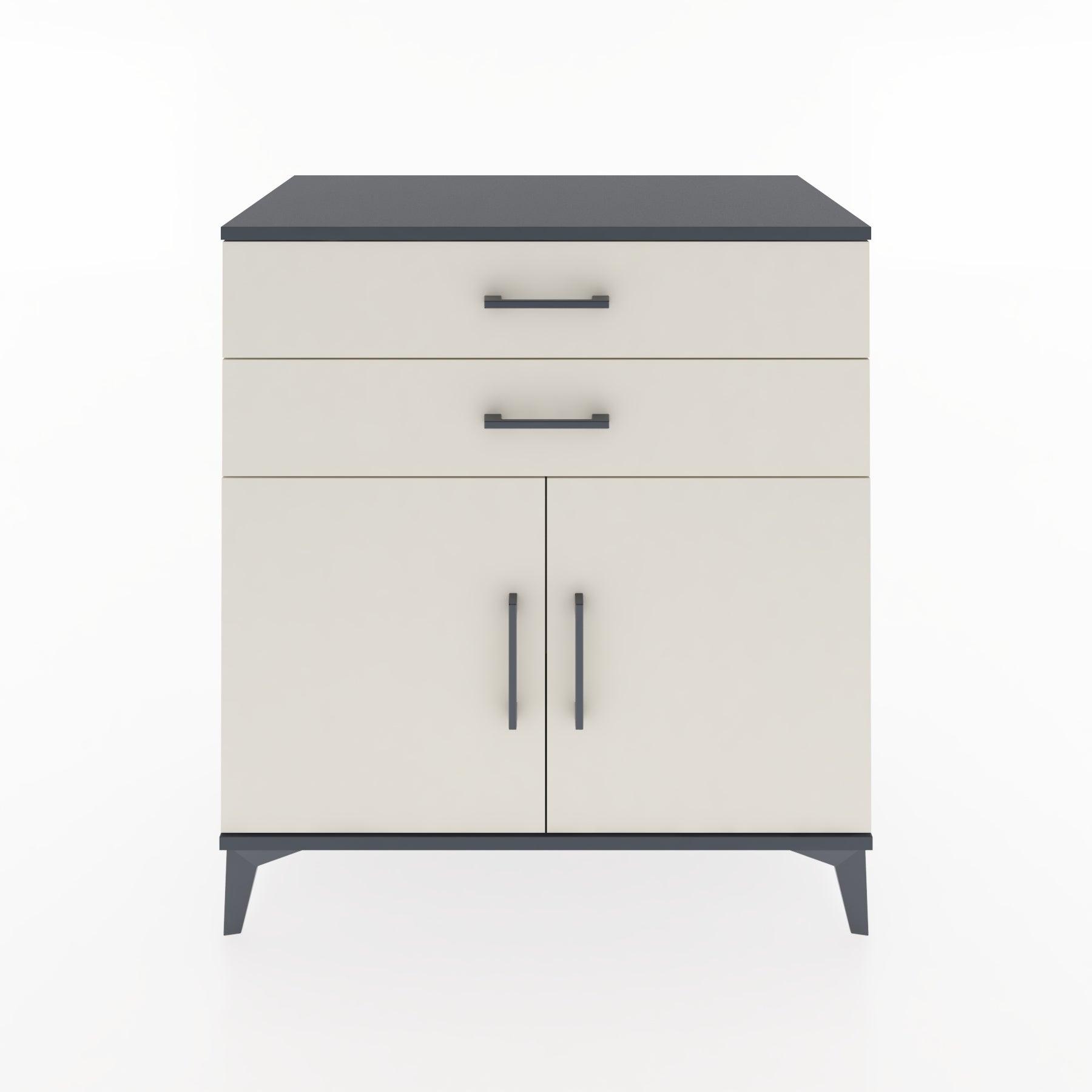 Woodntry Modular Dresser Anthracite 88x44x84 cm with Cover and Drawer KC33-2