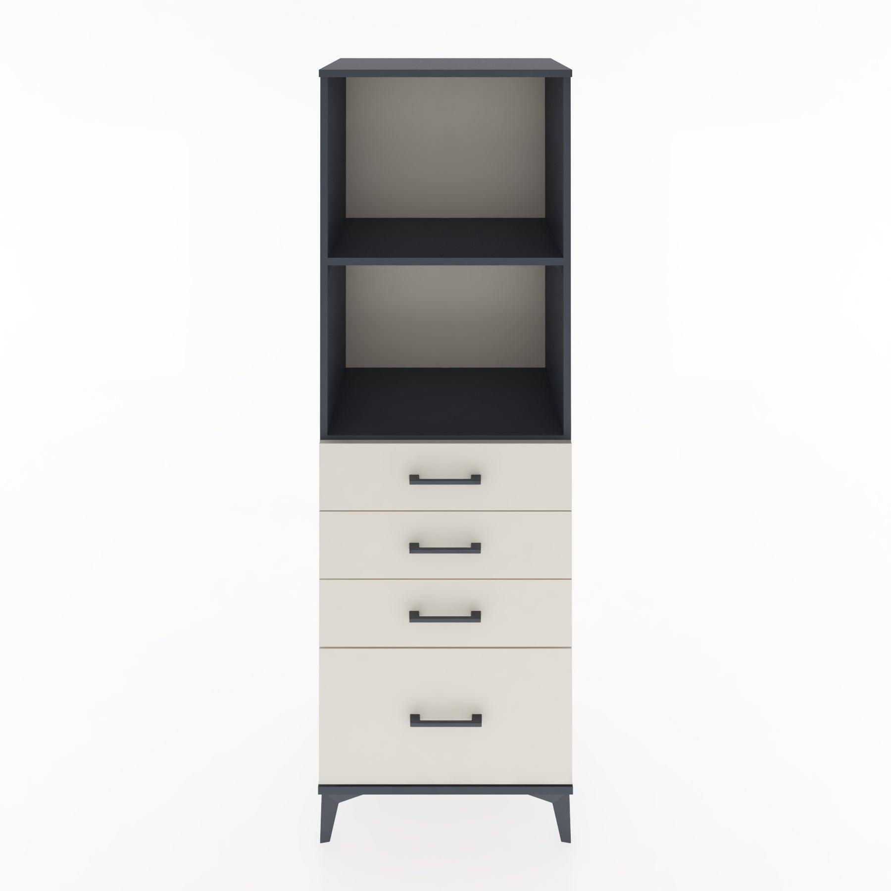 Woodntry Modular Cabinet Anthracite 60x44x170 cm with Drawers and Shelves CR41-2
