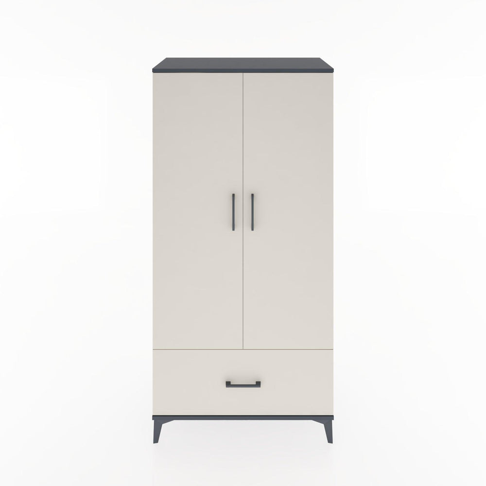 Woodntry Modüler Dolap Antrasit 88x44x170 cm Kapaklı ve Çekmeceli KC16-2