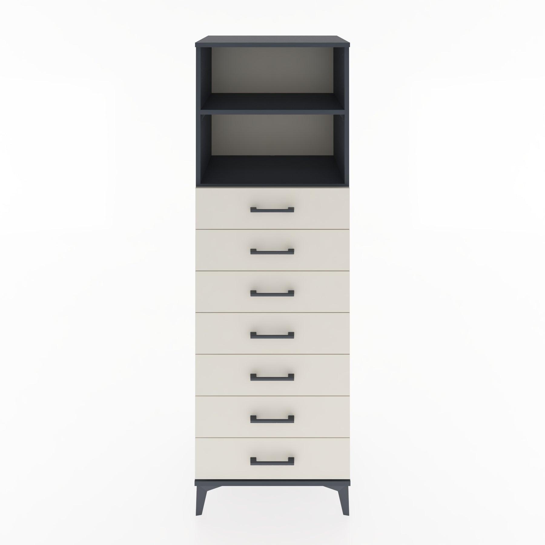 Woodntry Modular Cabinet Anthracite 60x44x170 cm with Drawers and Shelves CR33-2